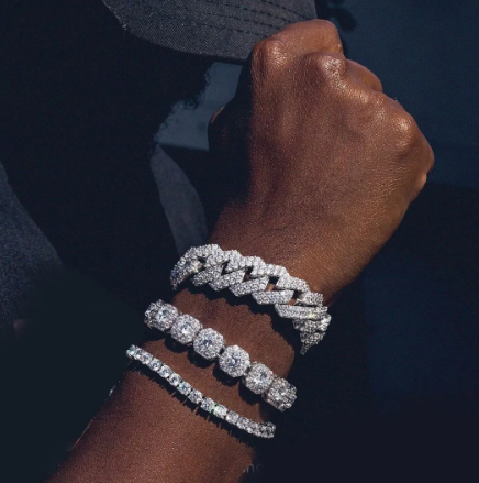 Iced Out Cuban Bracelet Set